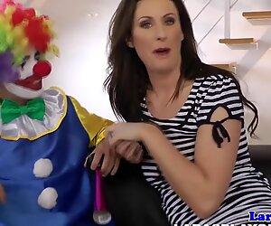 Saucy mature british tart fucked by a clown