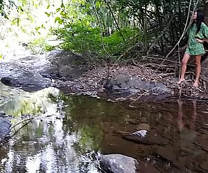 Jungle, river, open river saree batning