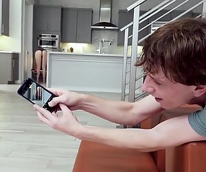 Lauren gets help with her pipes from horny stepbrother