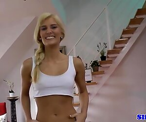 European model enjoys screwing with old man