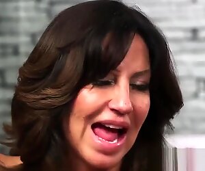 Wacky idol gets sperm shot on her face swallowing all the jizz