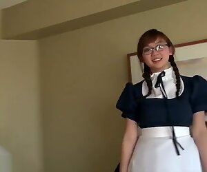 Amazing busty UK asian maid solo
