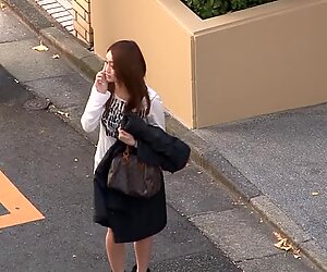 Asian likes her bushy cunt pounded with big dildo