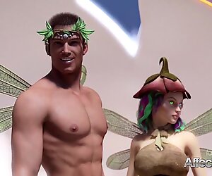 Gros seins faerie salopes ont soif de file d'attente