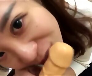 Chinese student blowjob in college toilets